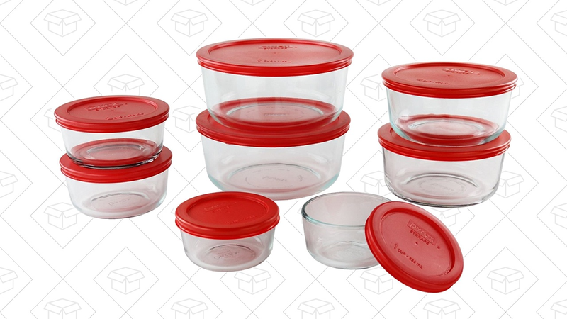 Pyrex Glass 16 Piece Storage Set, $29 after 15% off coupon